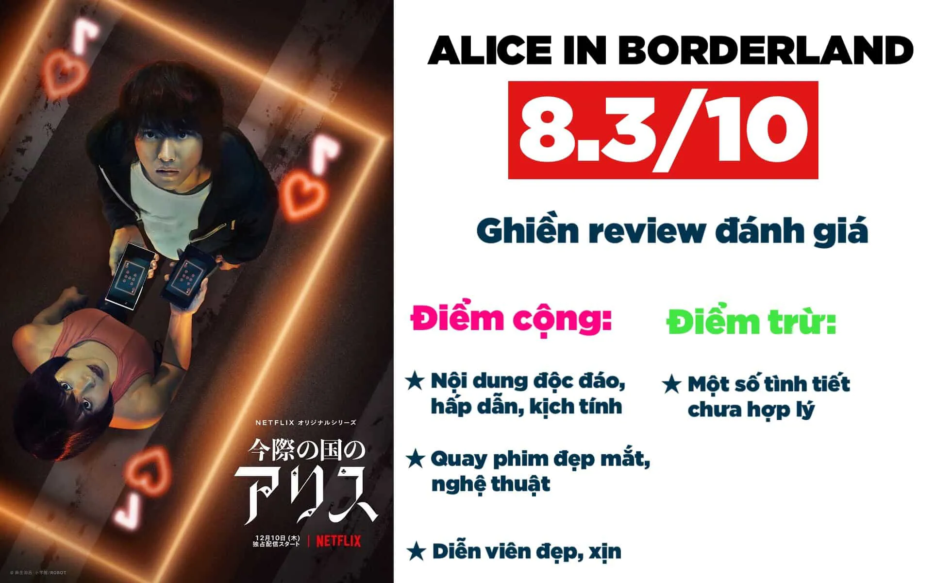 Review phim Alice in Borderland: Hấp dẫn, thú vị và đúng chất sinh tồn