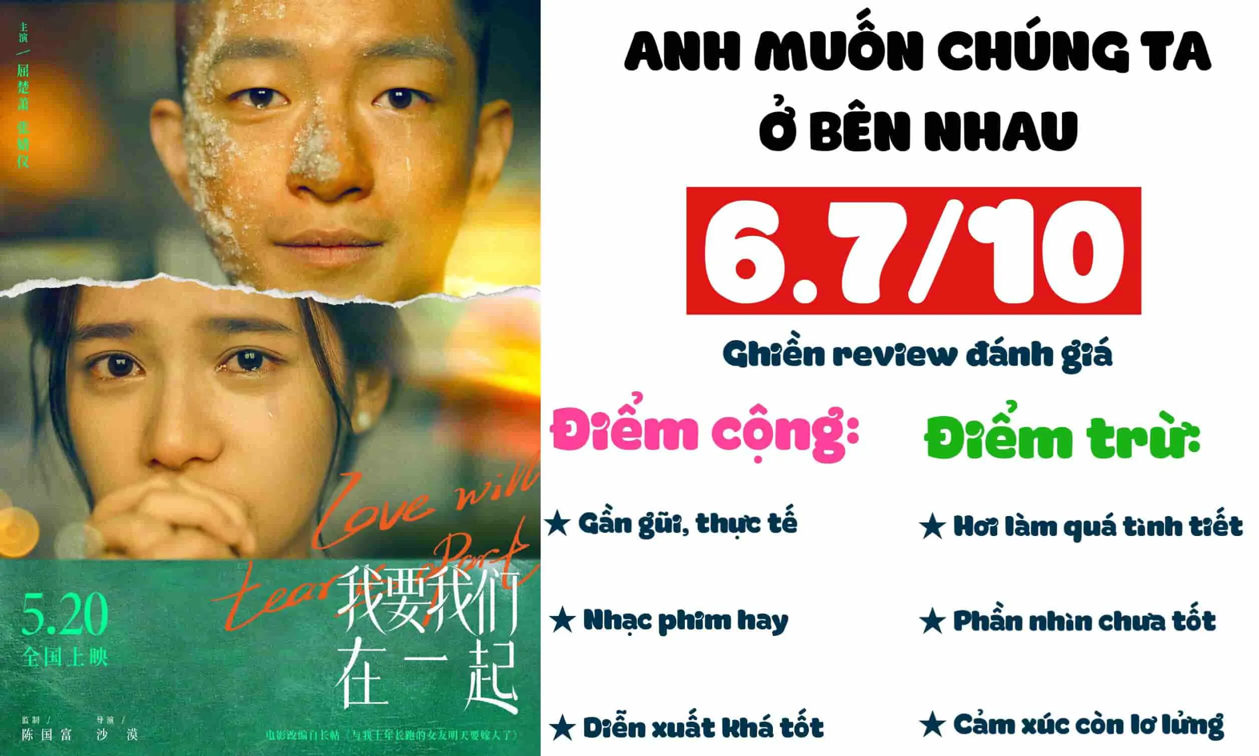 Review phim Anh muốn chúng ta ở bên nhau: Tình yêu được bao lâu?