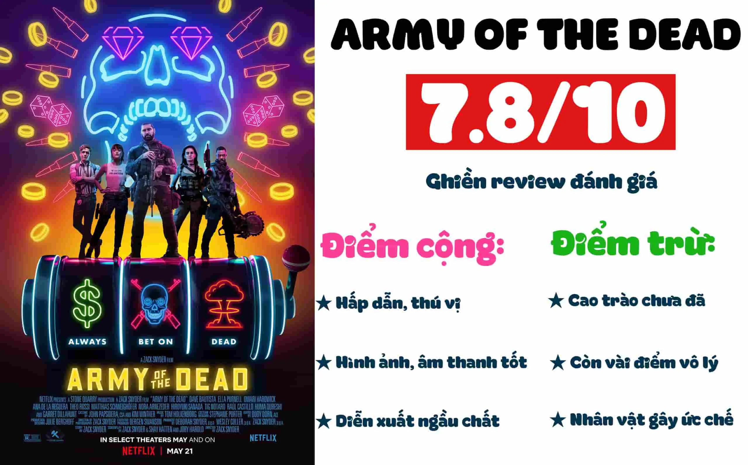 Review phim Army of the dead: Hấp dẫn và giải trí tốt