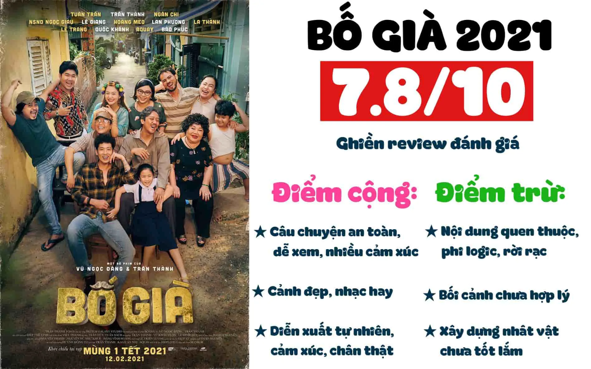 Review phim Bố già: Giọt nước mắt sau những trận cãi vã