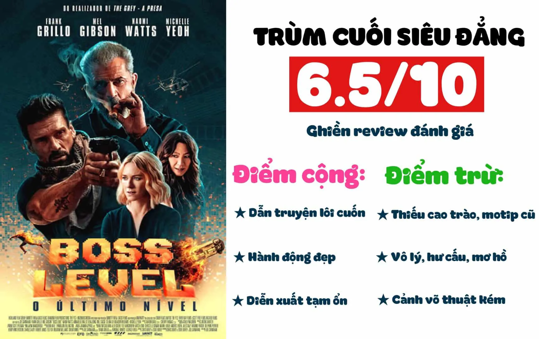 Review phim Boss level – Trùm cuối siêu đẳng: Dễ xem nhưng chưa hay