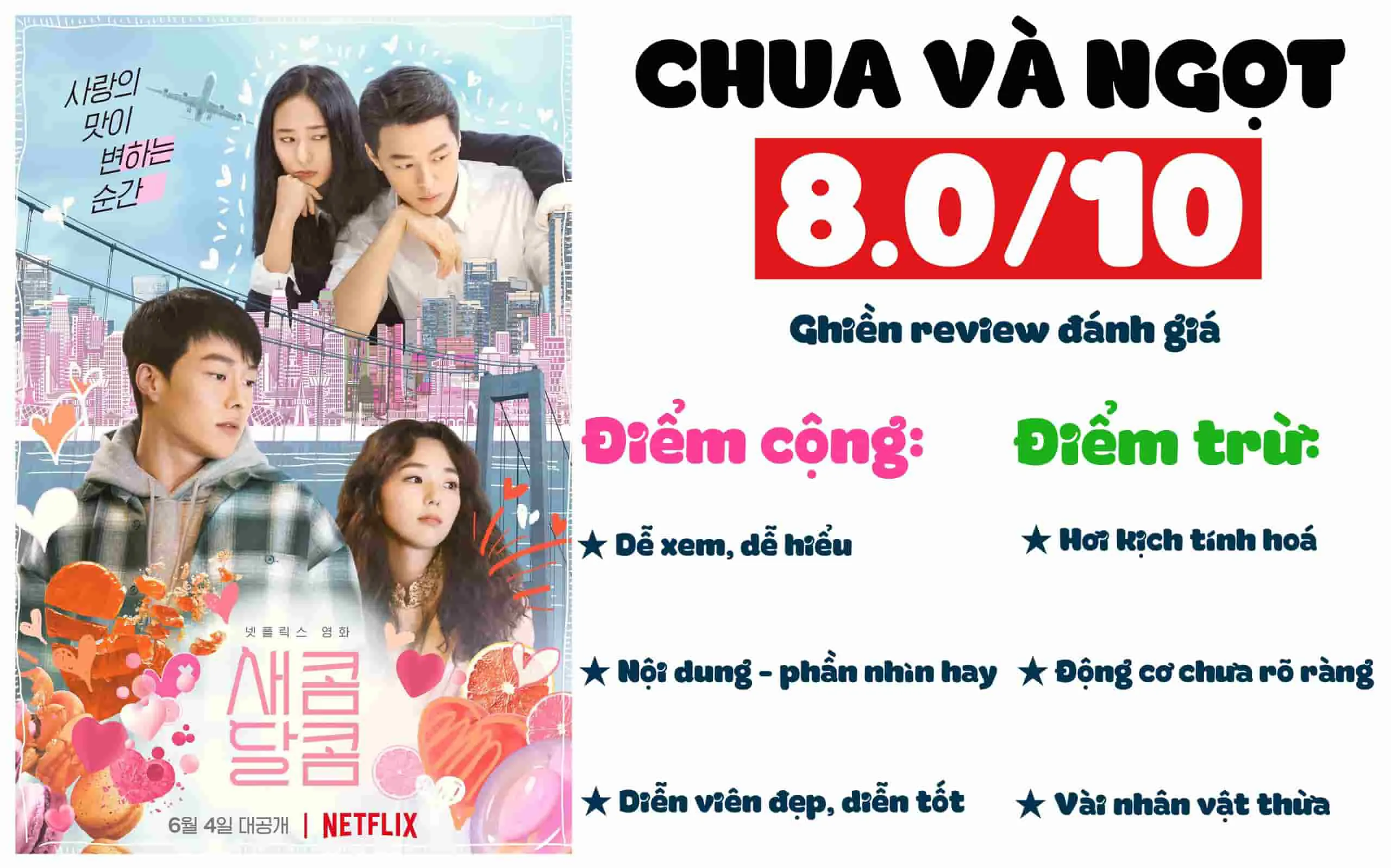 Review phim Chua và Ngọt: Chuyện tình yêu hiện đại không như ta tưởng