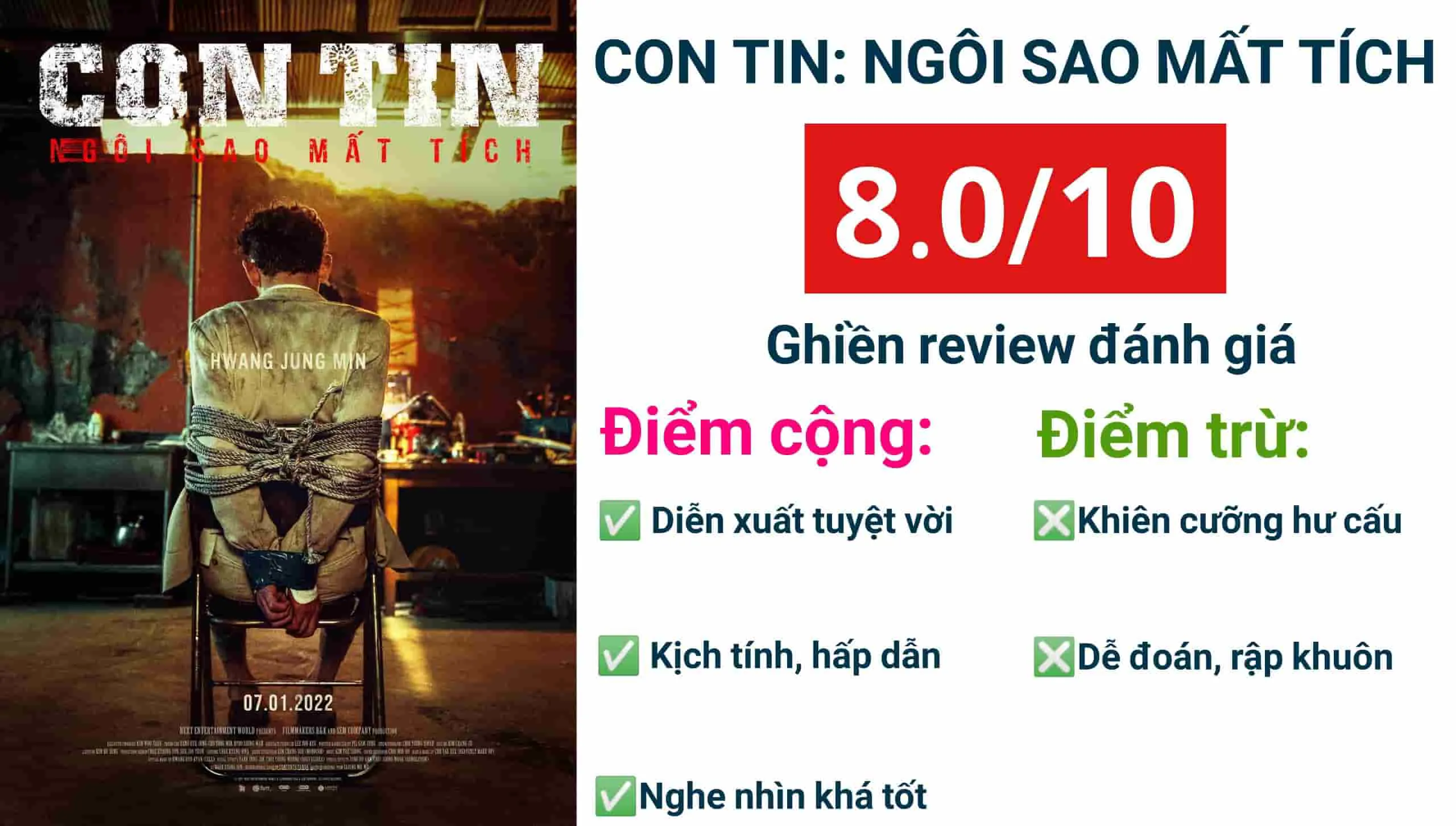 Review phim Con tin: Ngôi sao mất tích – Kịch tính với phản diện ấn tượng