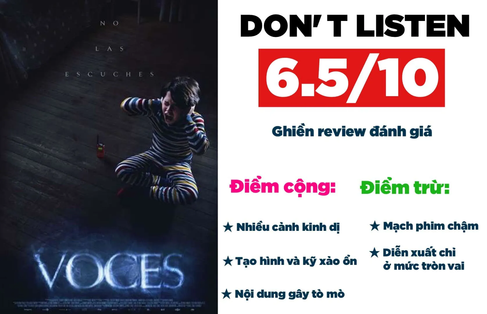 Review phim Don’t listen: Đừng nghe – Chậm chạp nhưng khá đáng sợ