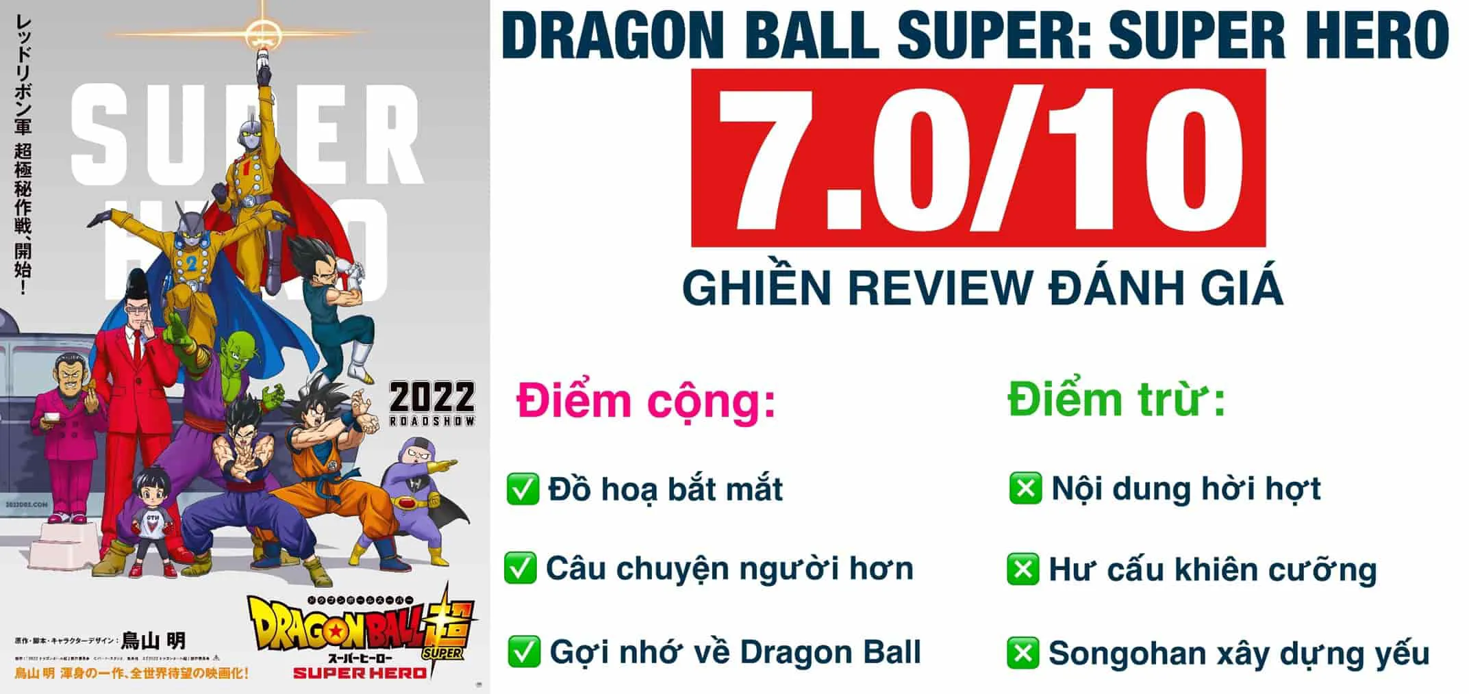 Review phim Dragon Ball Super: Super Hero – chưa như kỳ vọng