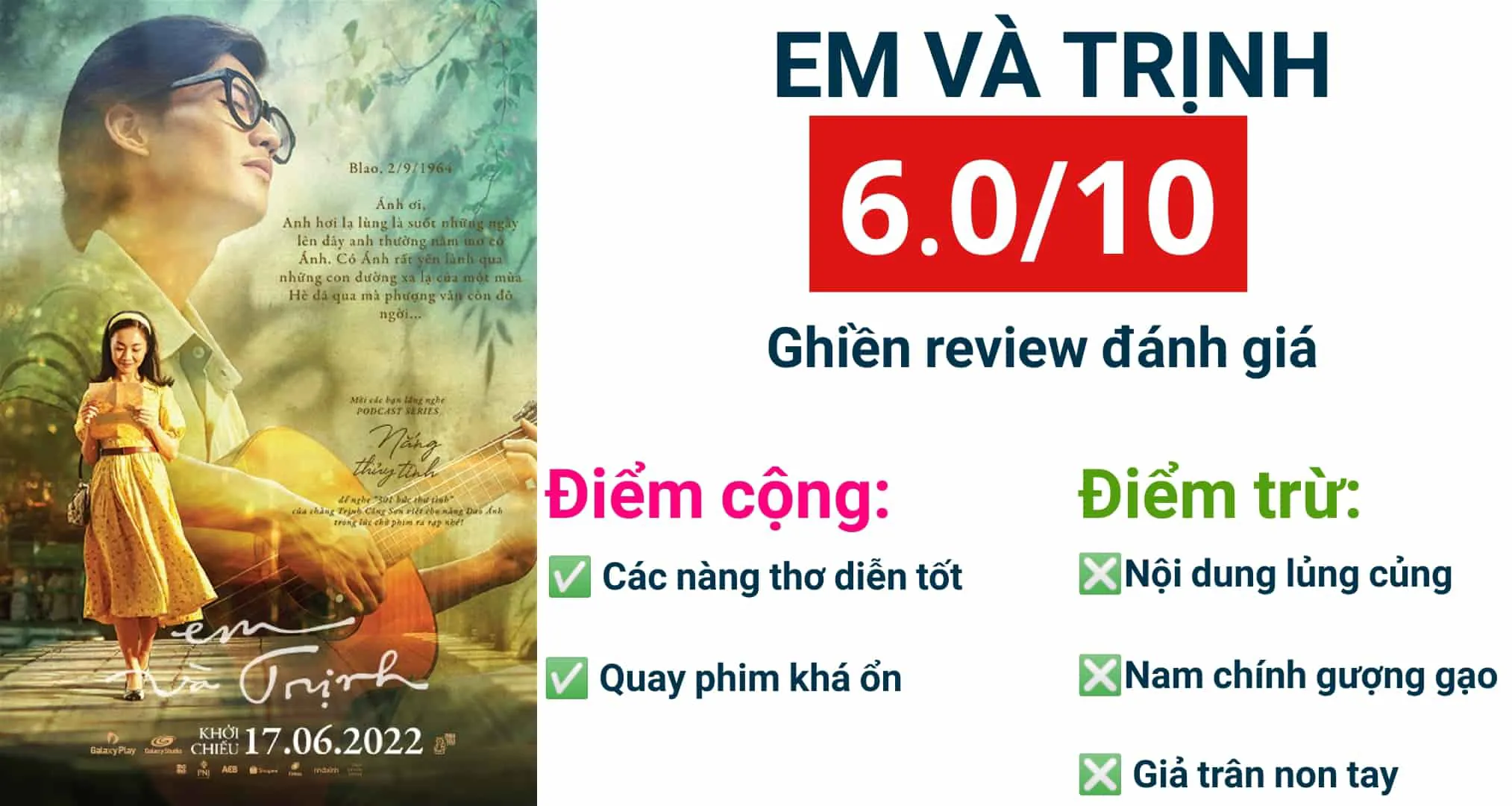 Review phim Em và Trịnh – Giả trân và gãy cảm xúc