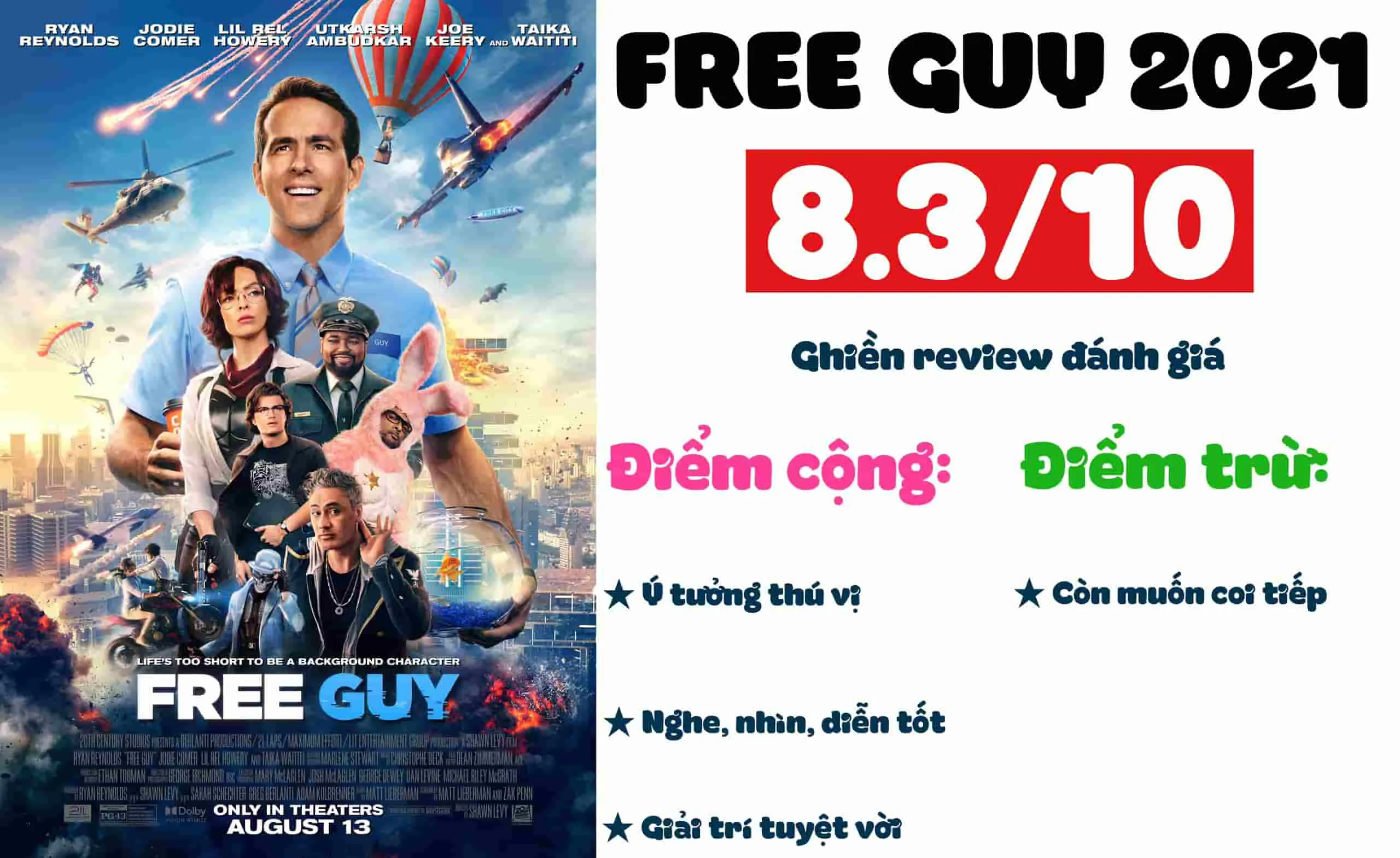 Review phim Free Guy (2024): Xuất sắc và giải trí tuyệt vời