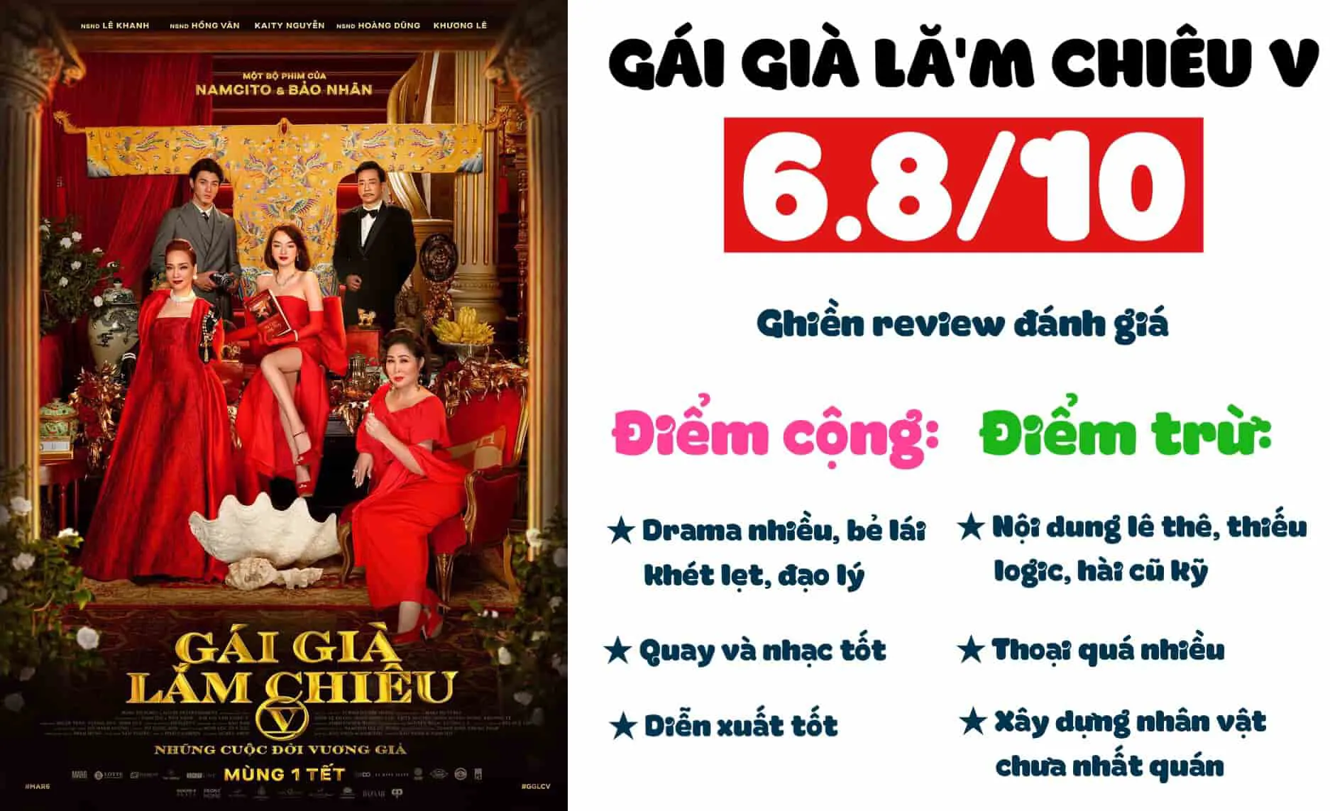 Review phim Gái già lắm chiêu V: Nỗi khổ của người giàu