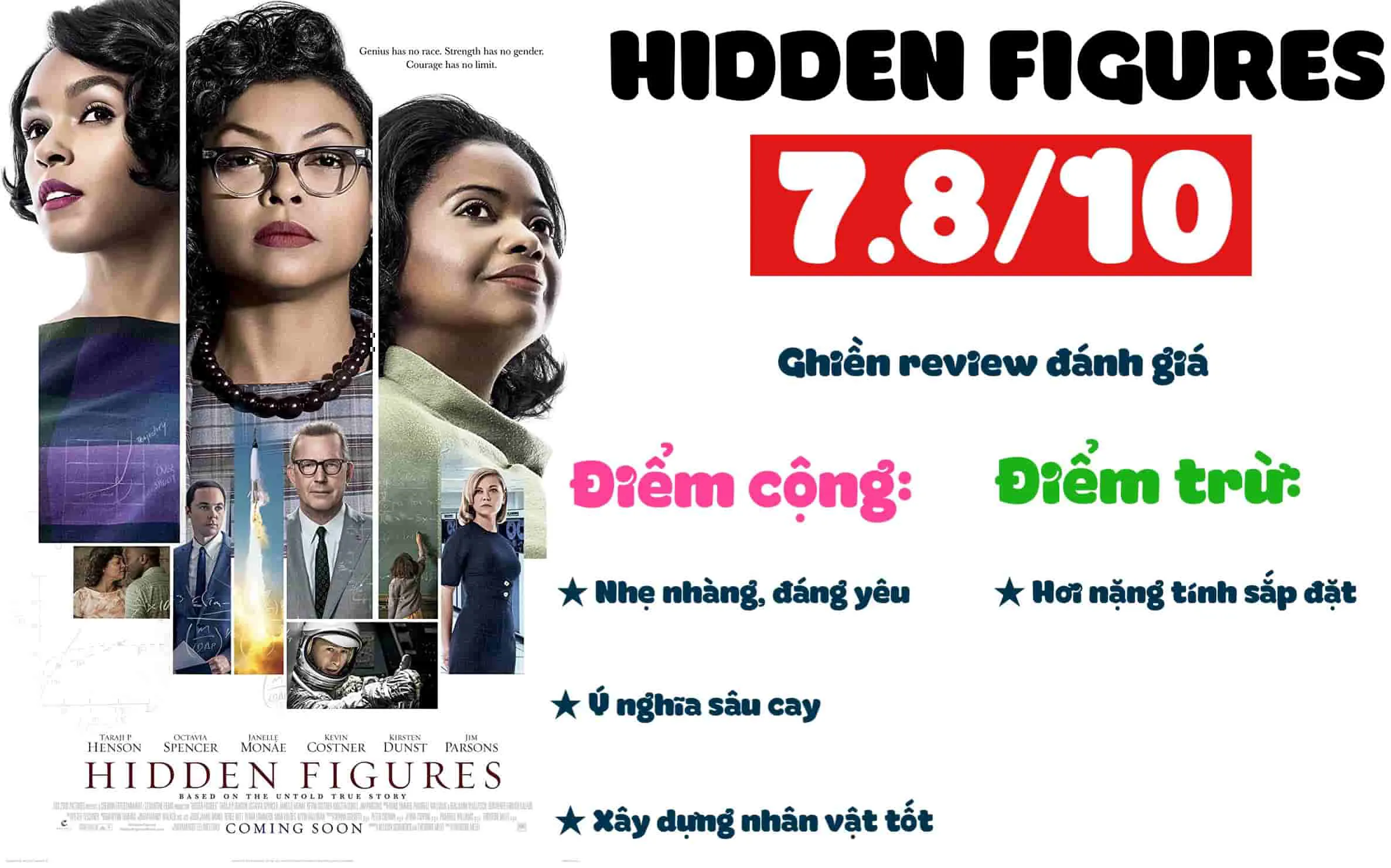 Review phim Hidden Figures: Tiếng nói bình đẳng của người da màu