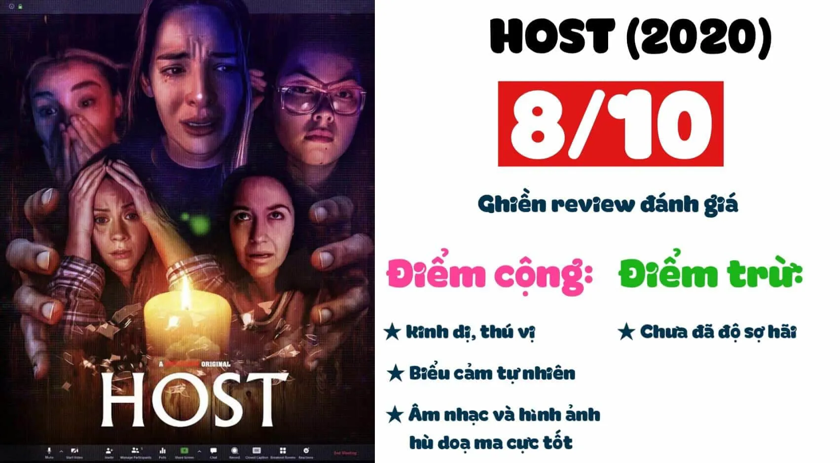 Review phim Host – Phòng chát quỷ ám: Đi xem nhớ mang quần thay