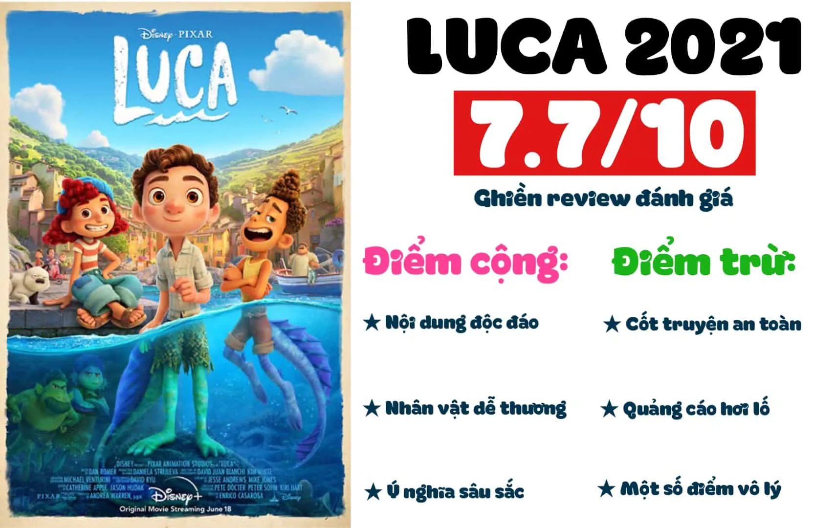 Review phim Luca (2024): Hãy dám bước ra khỏi vùng an toàn của bạn