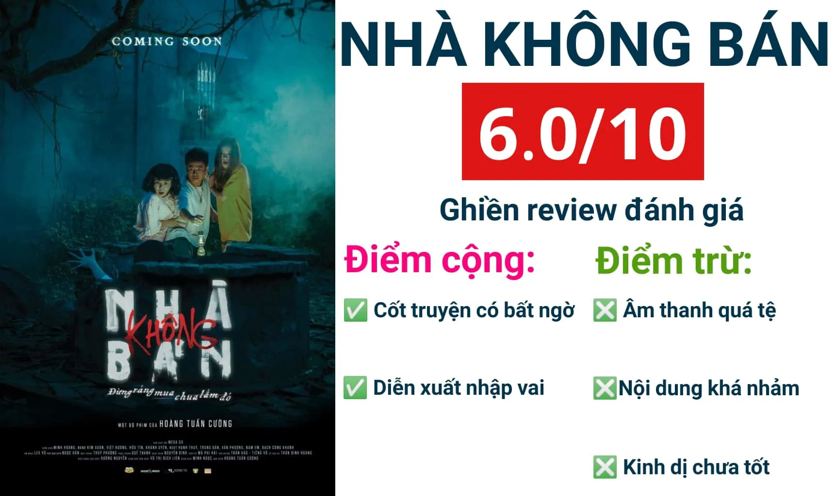 Review phim Nhà không bán: Phần kinh dị vớt vát hài nhảm