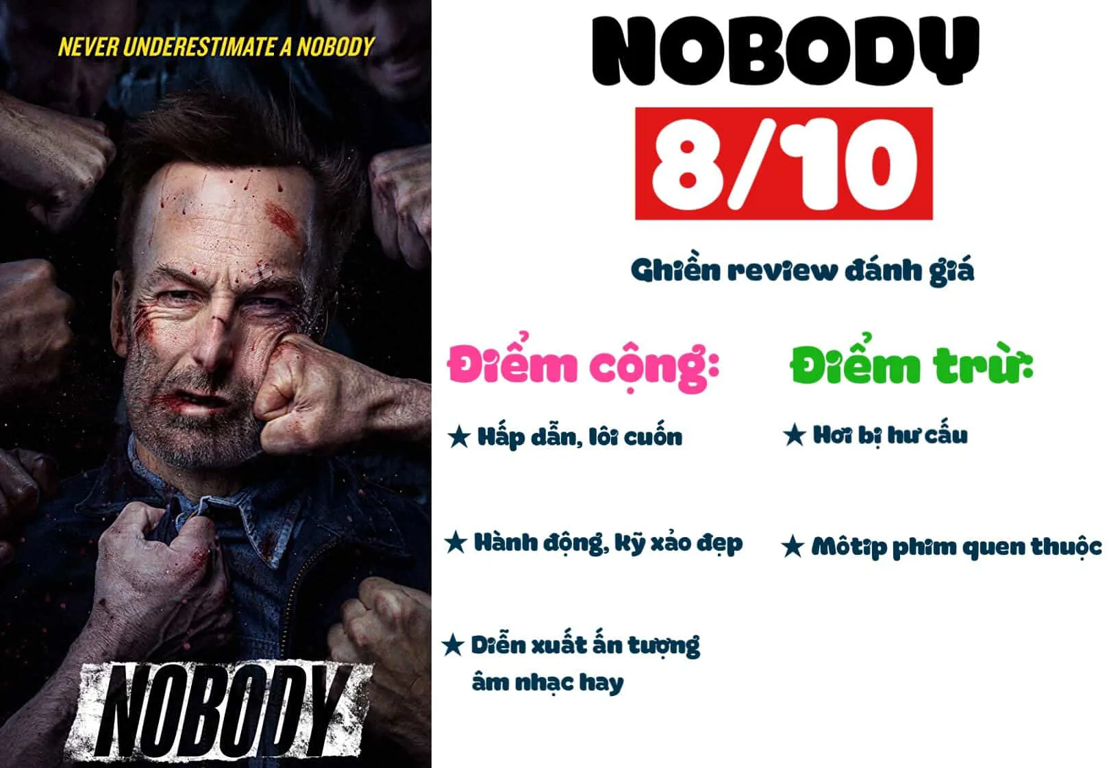 Review phim Nobody – Kẻ vô danh: Hành động thoả mãn người xem