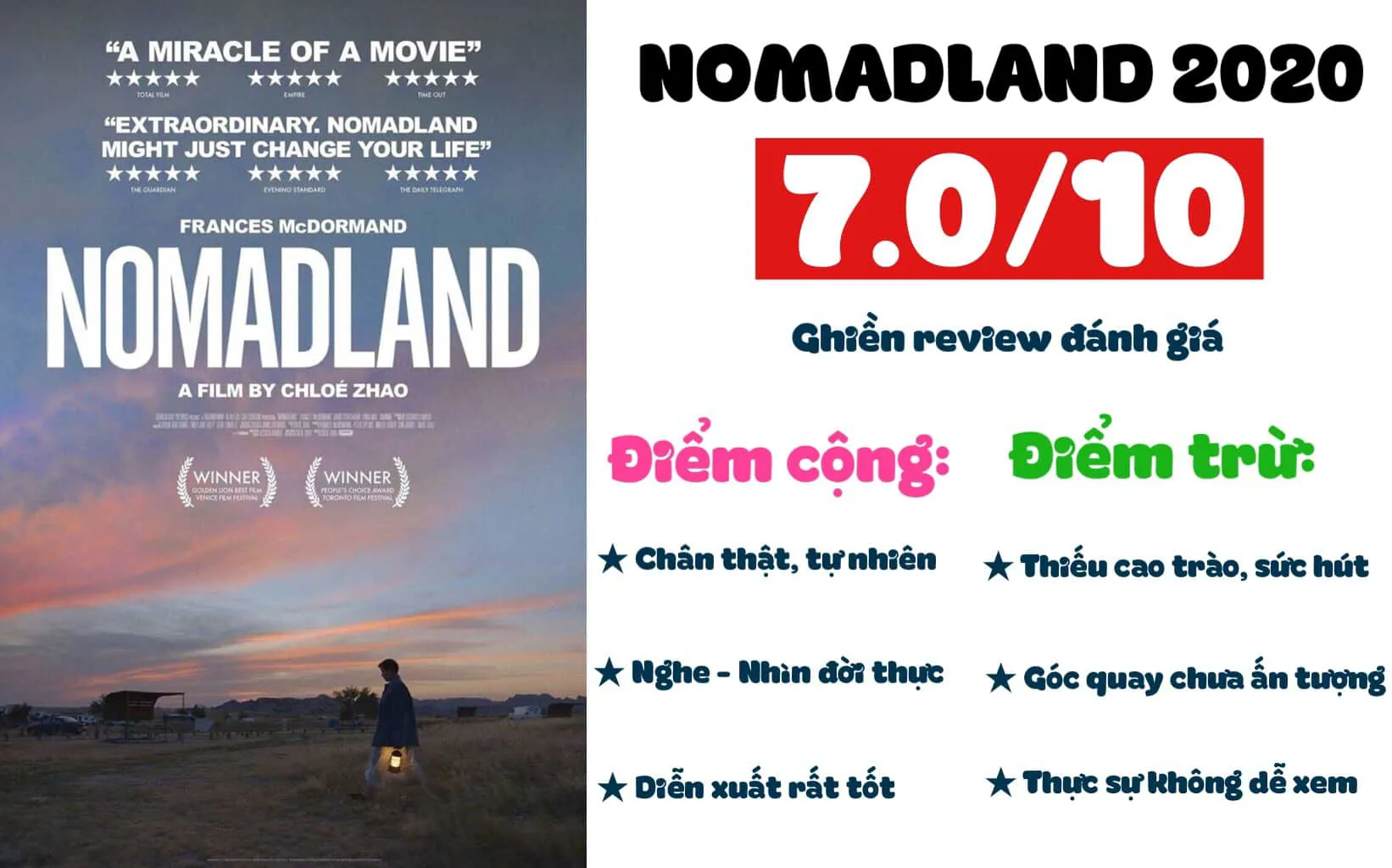 Review phim Nomadland (2024): Cô đơn, lạc lõng và khó xem