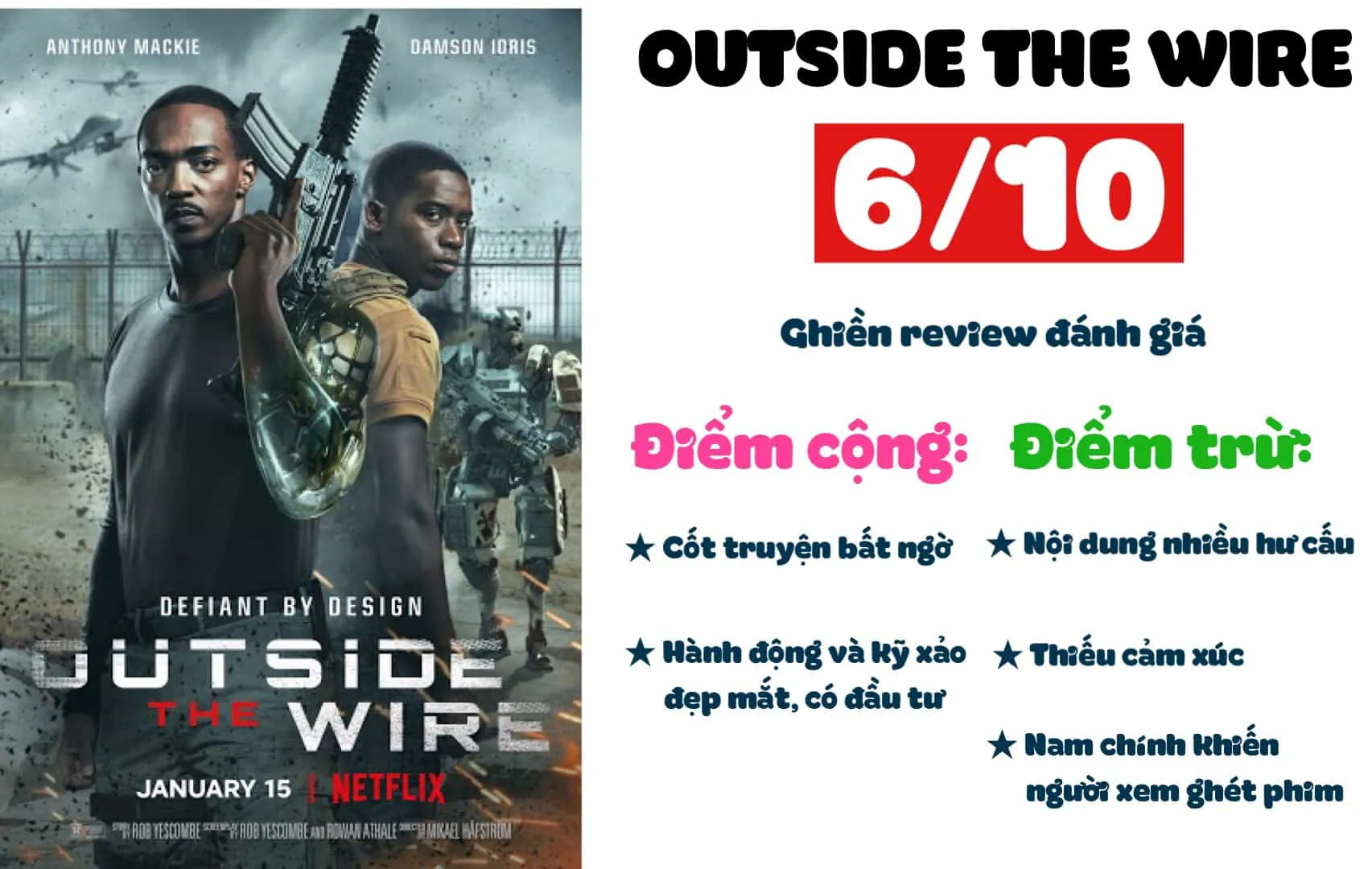 Review phim Outside the wire – Vùng chiến sự nguy hiểm