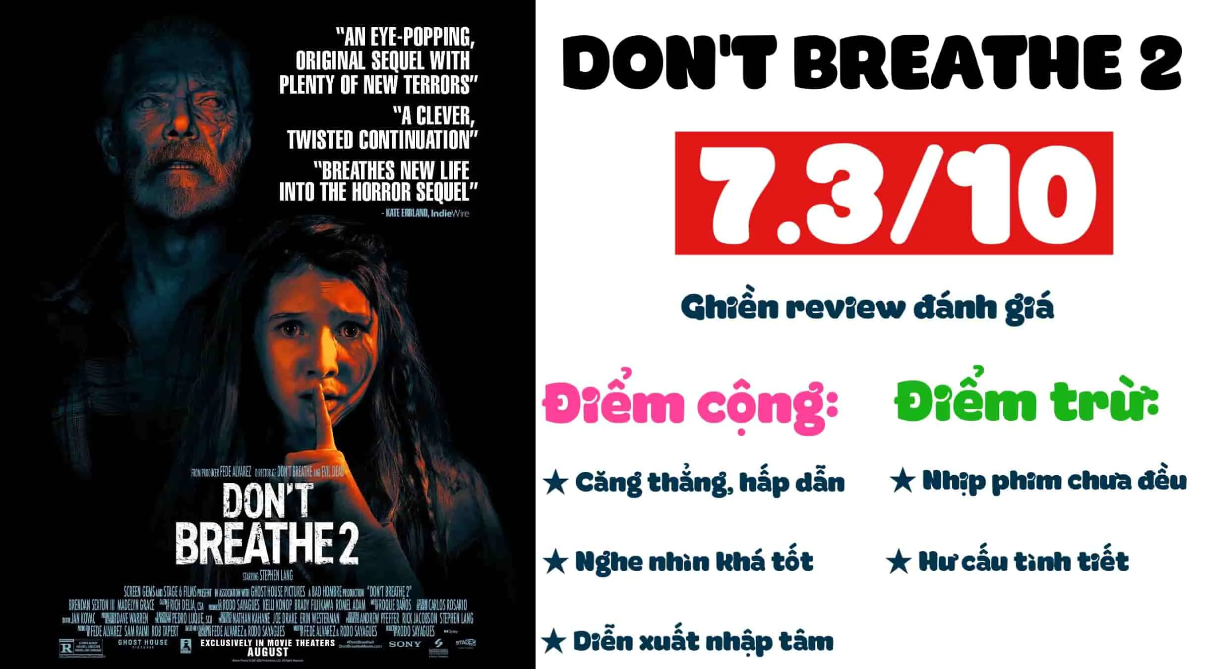 Review phim Sát nhân trong bóng tối – Don’t Breathe 2