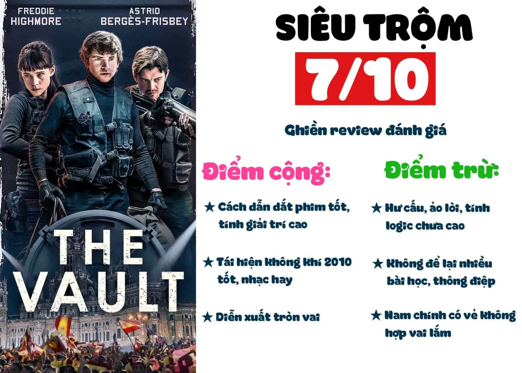 Review phim Siêu trộm – The Vault: Hơi ảo nhưng vẫn hấp dẫn