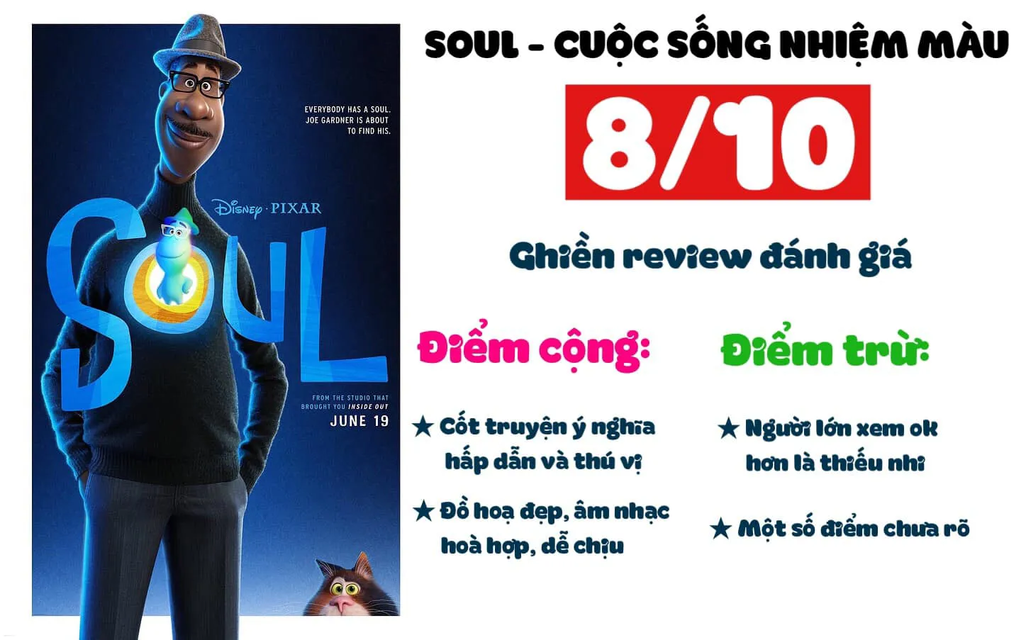 Review phim Soul: Cuộc sống nhiệm màu – Định nghĩa chuẩn về“sống”