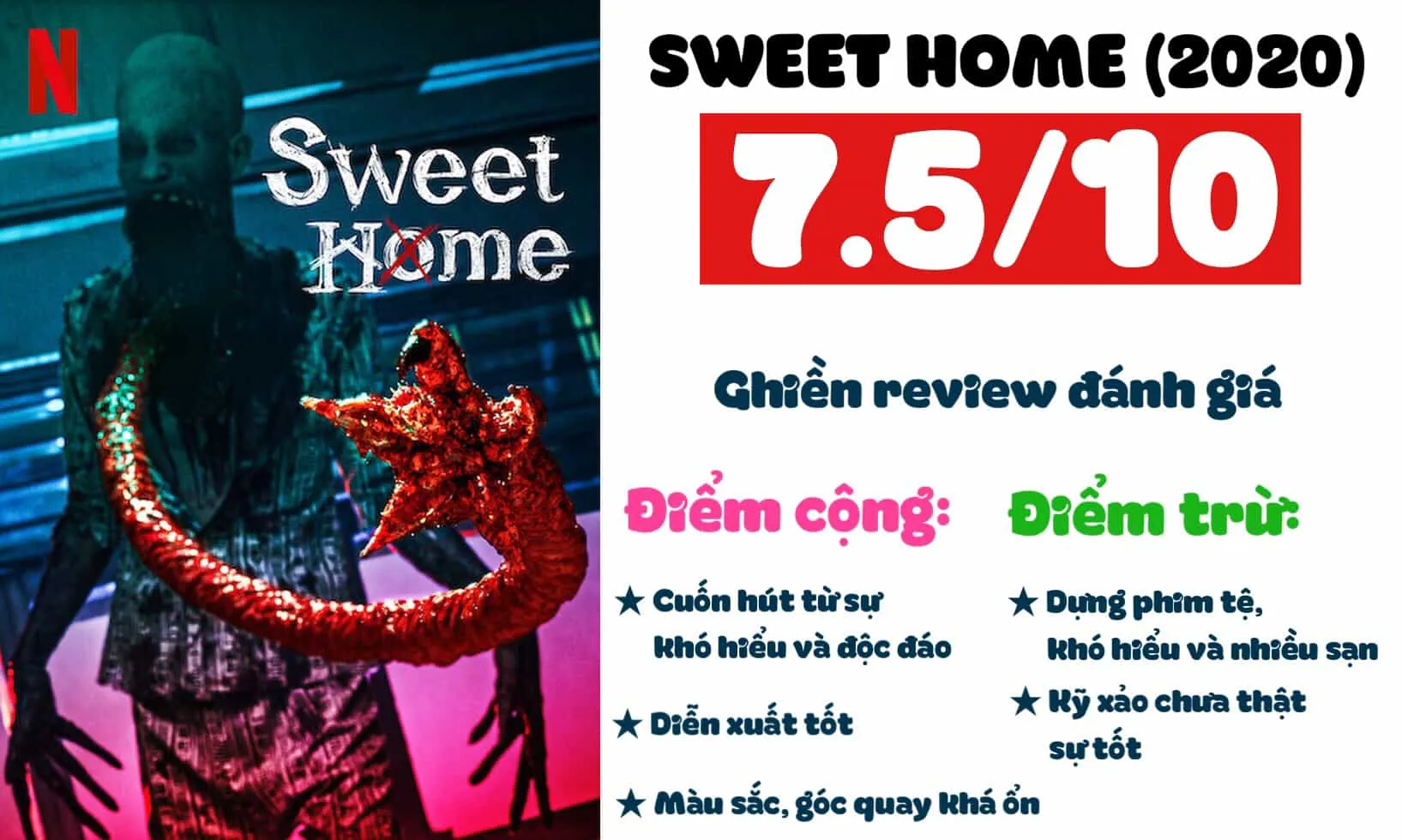 Review phim Sweet Home: Thế giới ma quái – Cuốn hút từ sự khó hiểu