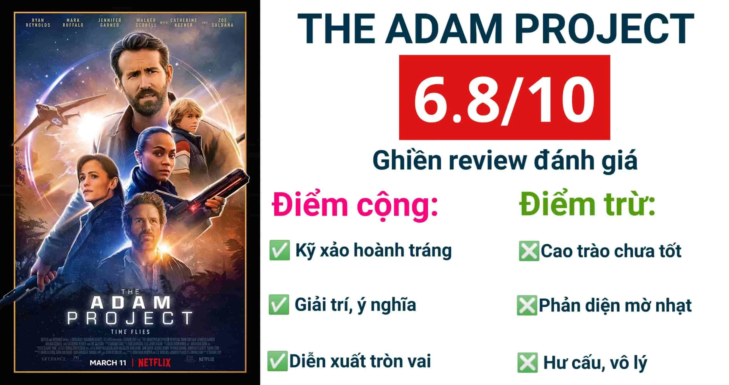 Review phim The Adam Project – Chuyến du hành thời gian nhiều cảm xúc