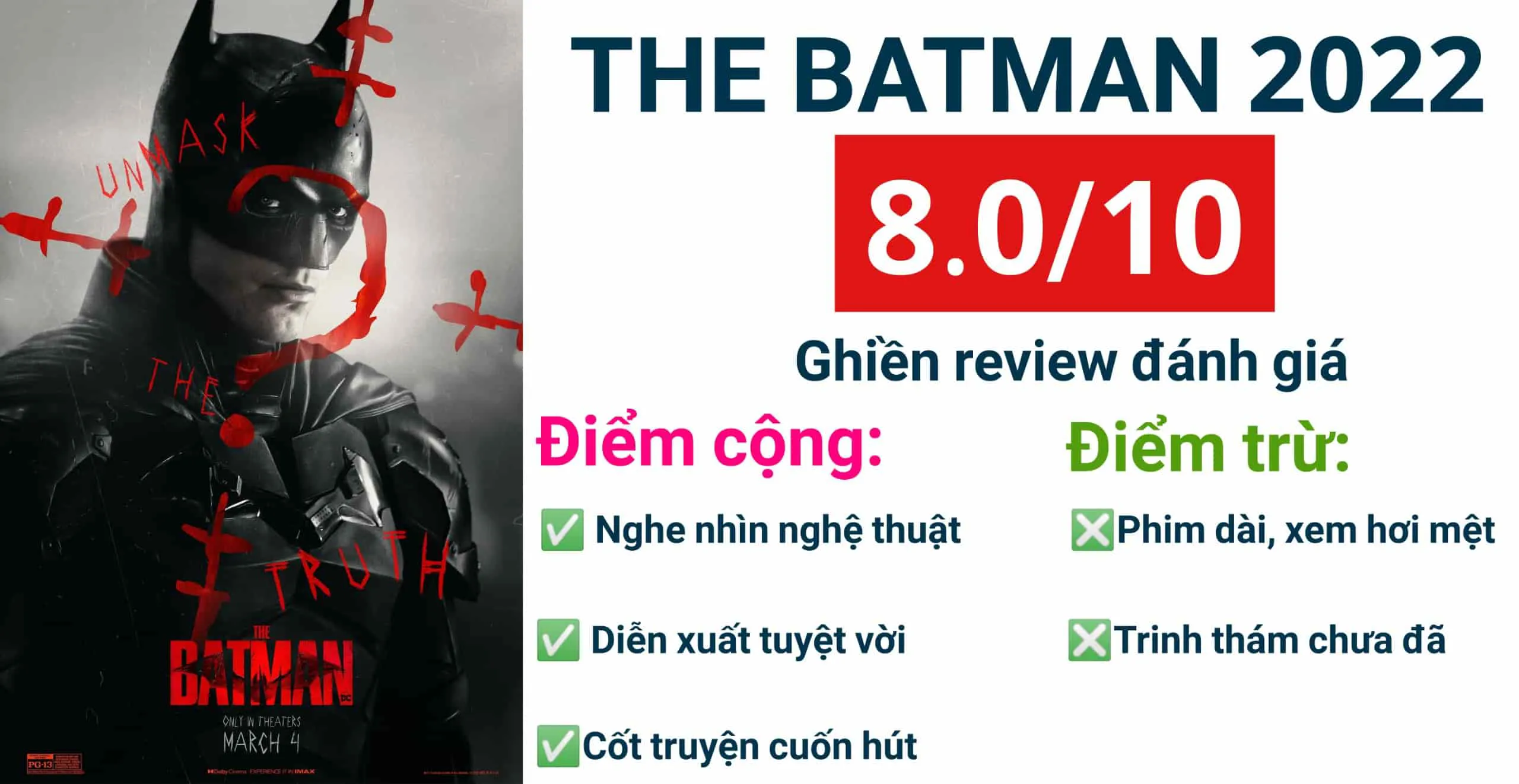 Review phim The Batman (2024): Màn giải đố dài 3 tiếng đồng hồ