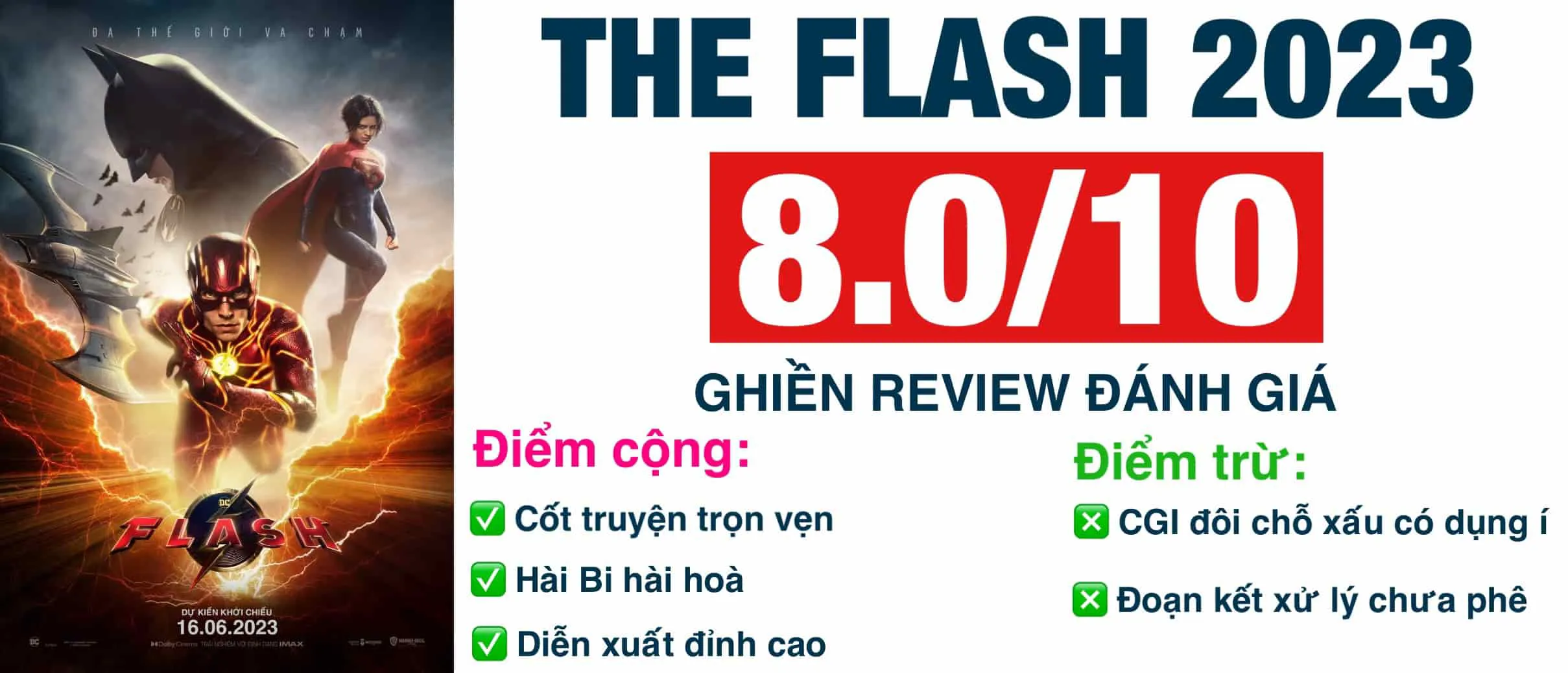 Review phim The Flash (2023) – Thú vị và tiếc nuối