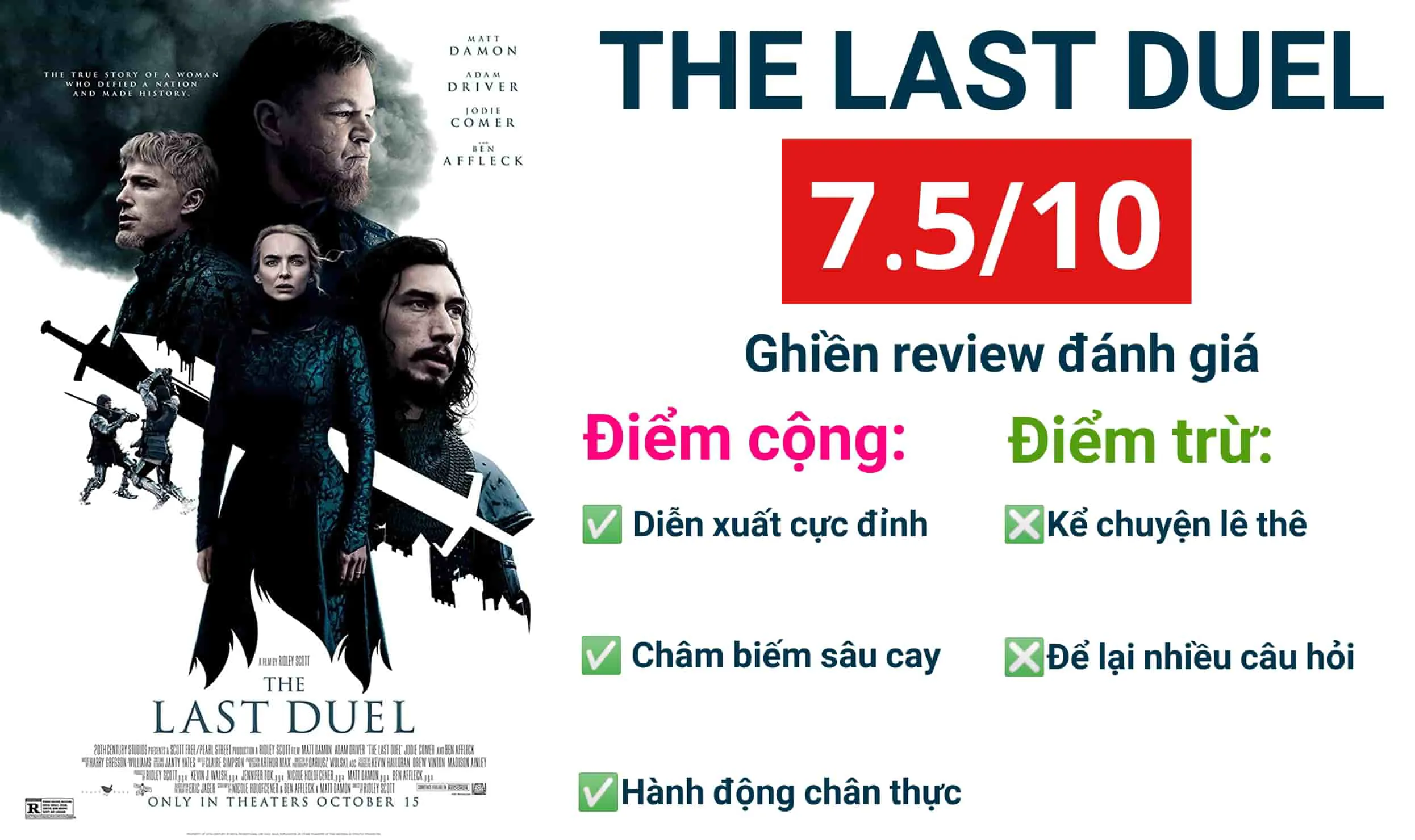 Review phim The Last Duel – Trận đấu cuối cùng: Hư danh của hiệp sĩ