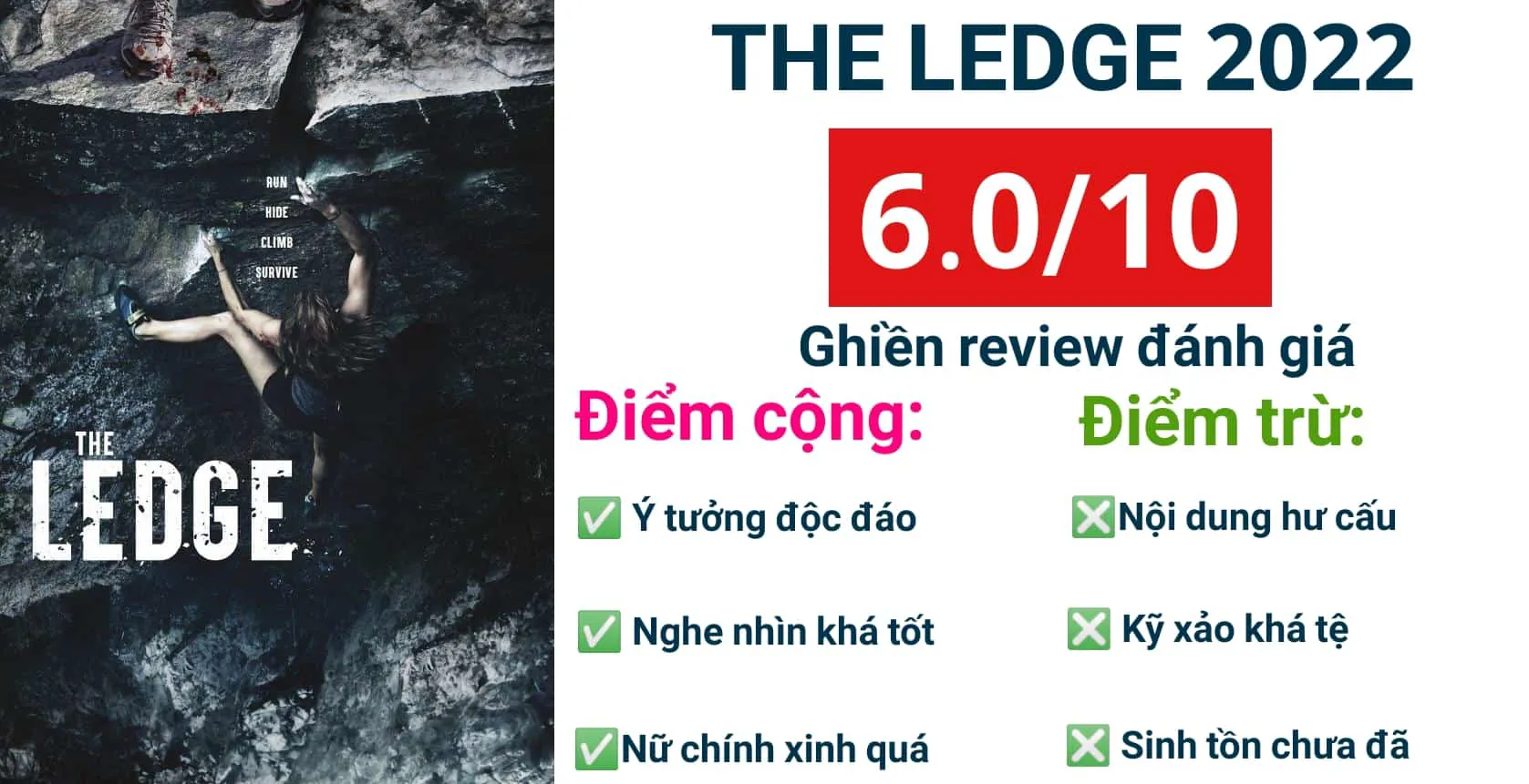 Review phim The Ledge (2024): Sinh tồn trên vách núi