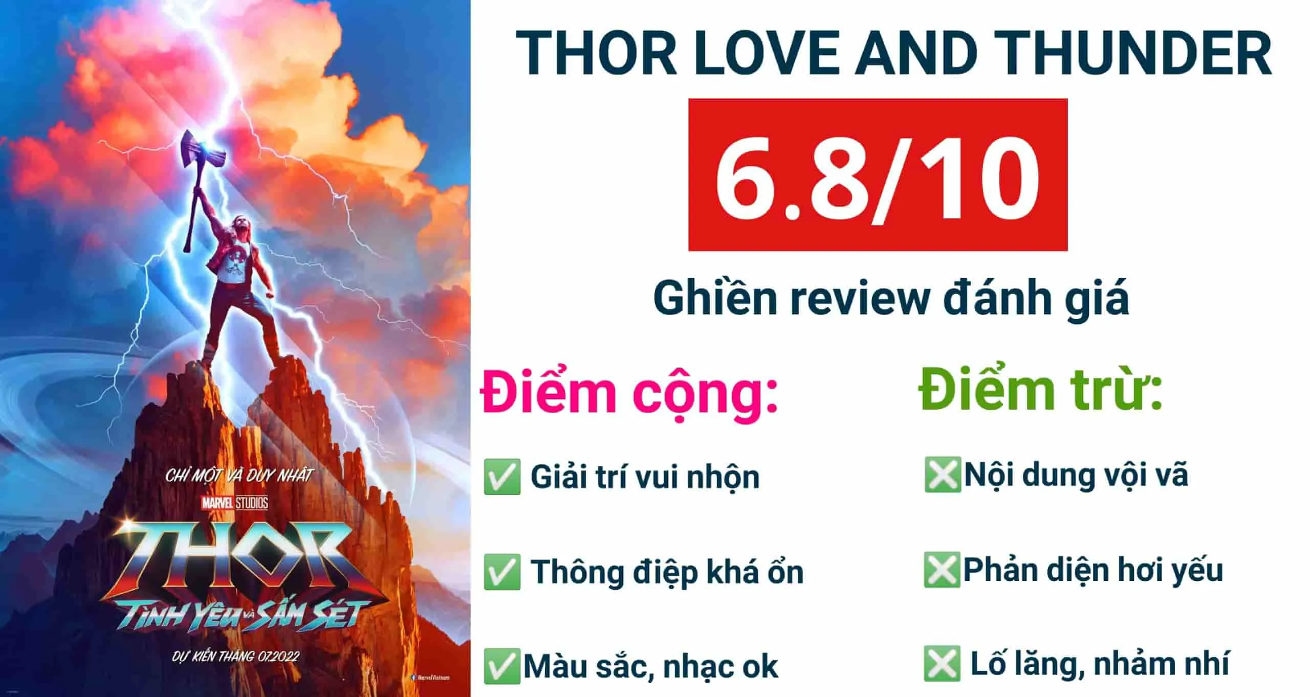 Review phim Thor – Love and Thunder: Hành trình tìm tình yêu vội vã