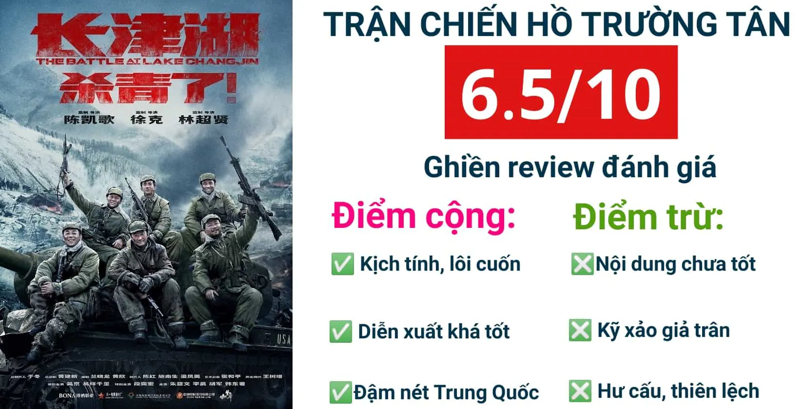 Review phim Trận chiến Hồ Trường Tân: Tráng ca đậm màu Trung Hoa