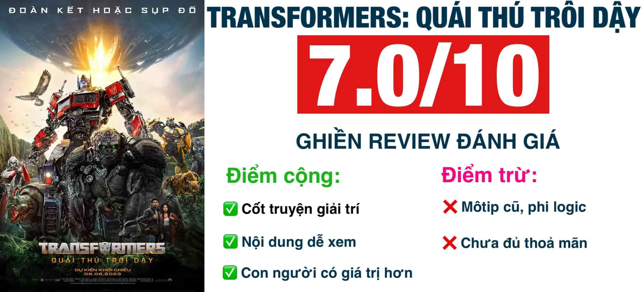 Review phim Transformers: Quái thú trỗi dậy – Giải trí nhưng chưa đã