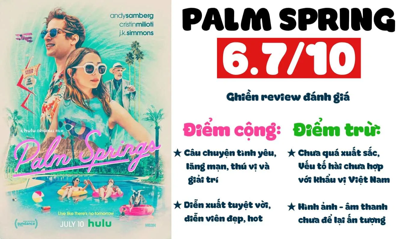 Review và giải thích phim Palm Spring: Mở mắt thấy hôm qua