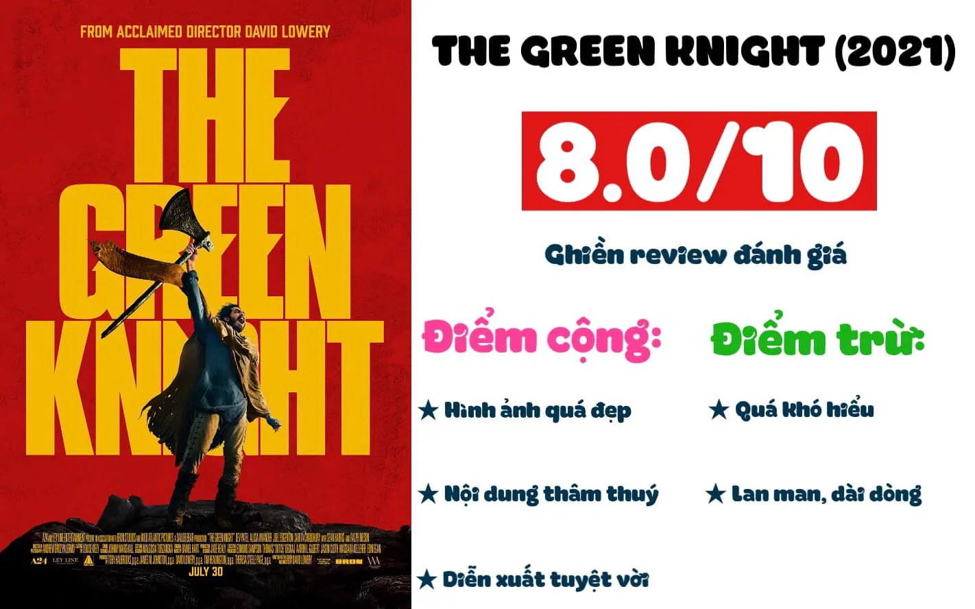 Review và giải thích phim The Green Knight (2024): Đẹp nhưng khó hiểu