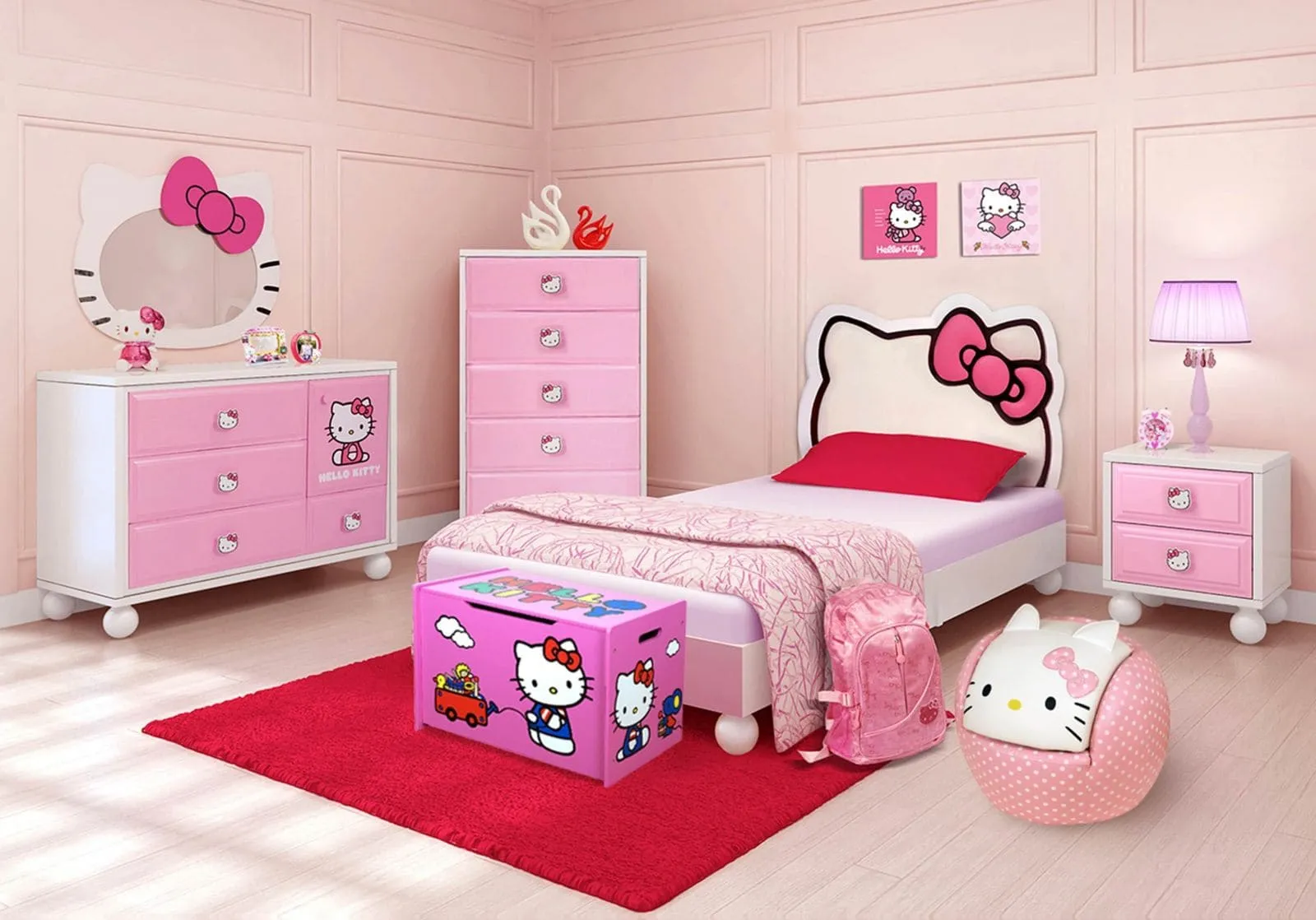 30+ mẫu trang trí phòng ngủ Hello Kitty cho bé gái đẹp như mơ