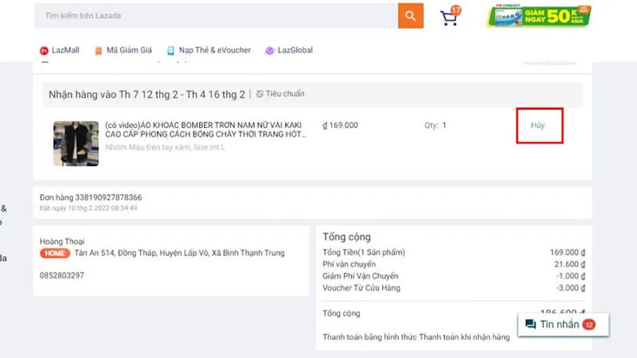4 cách huỷ đơn hàng trên Lazada khi chưa đóng gói, đang giao chuẩn nhất