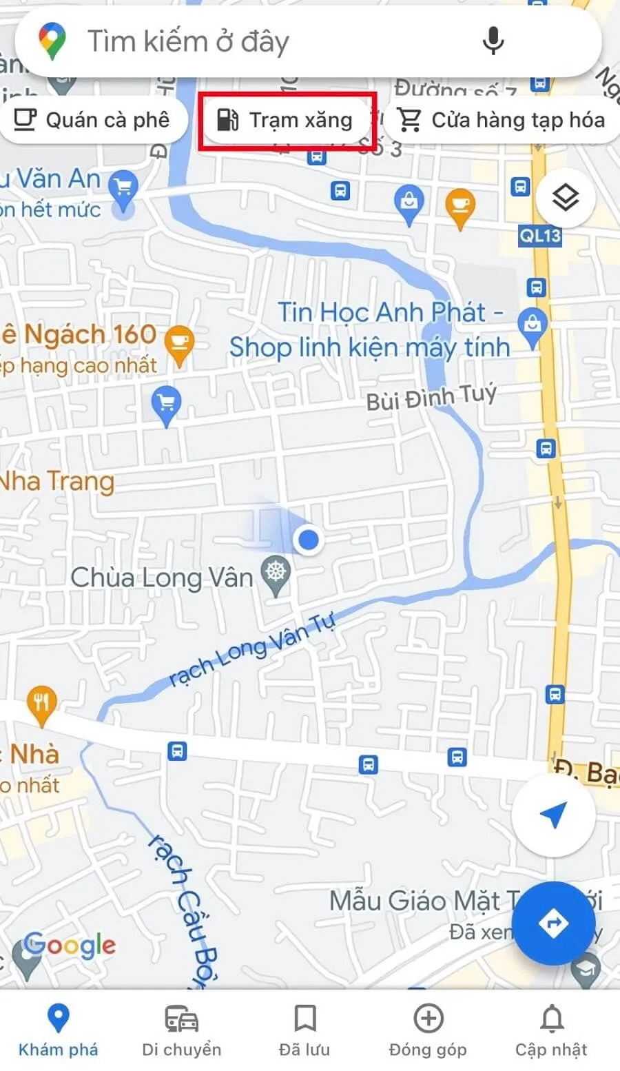 Cách tìm cây xăng gần nhất trên Google Maps chính xác 100%