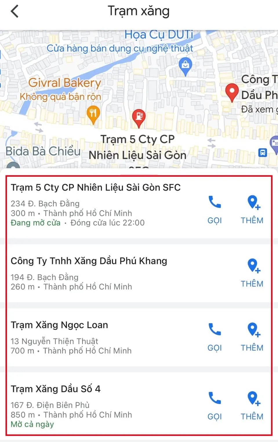 Cách tìm cây xăng gần nhất trên Google Maps chính xác 100%