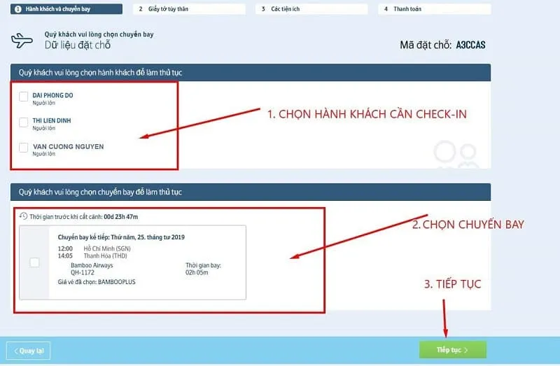 Hướng dẫn cách làm thủ tục trực tuyến Bamboo Airways (check-in online)