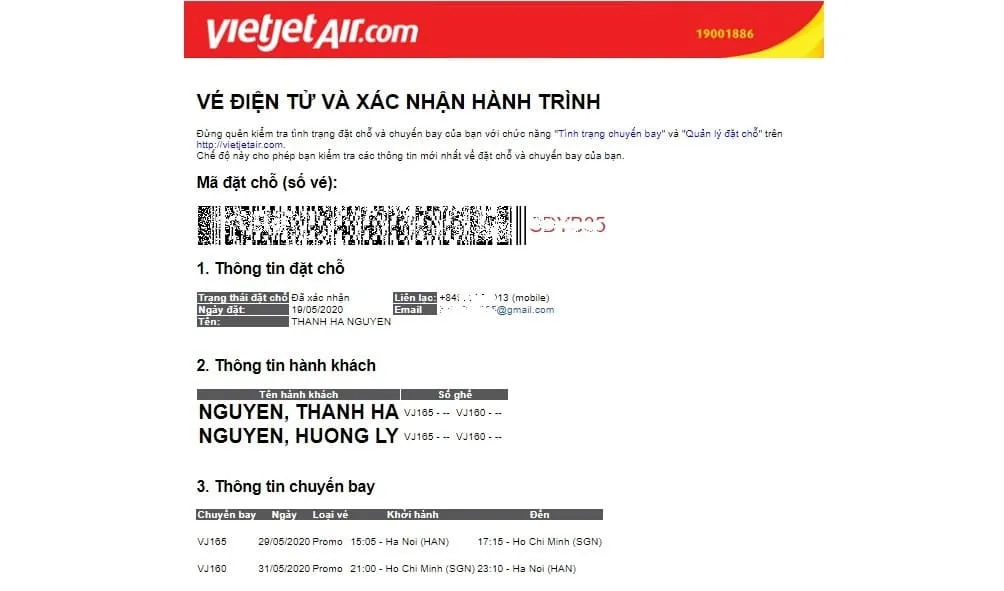 Hướng dẫn cách làm thủ tục trực tuyến Vietjet (check-in online) nhanh gọn từ A-Z