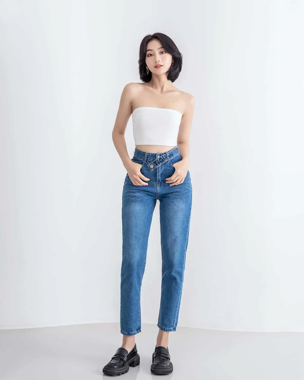 Hướng dẫn cách phối đồ với quần baggy jeans nữ đẹp, sang trọng, cá tính