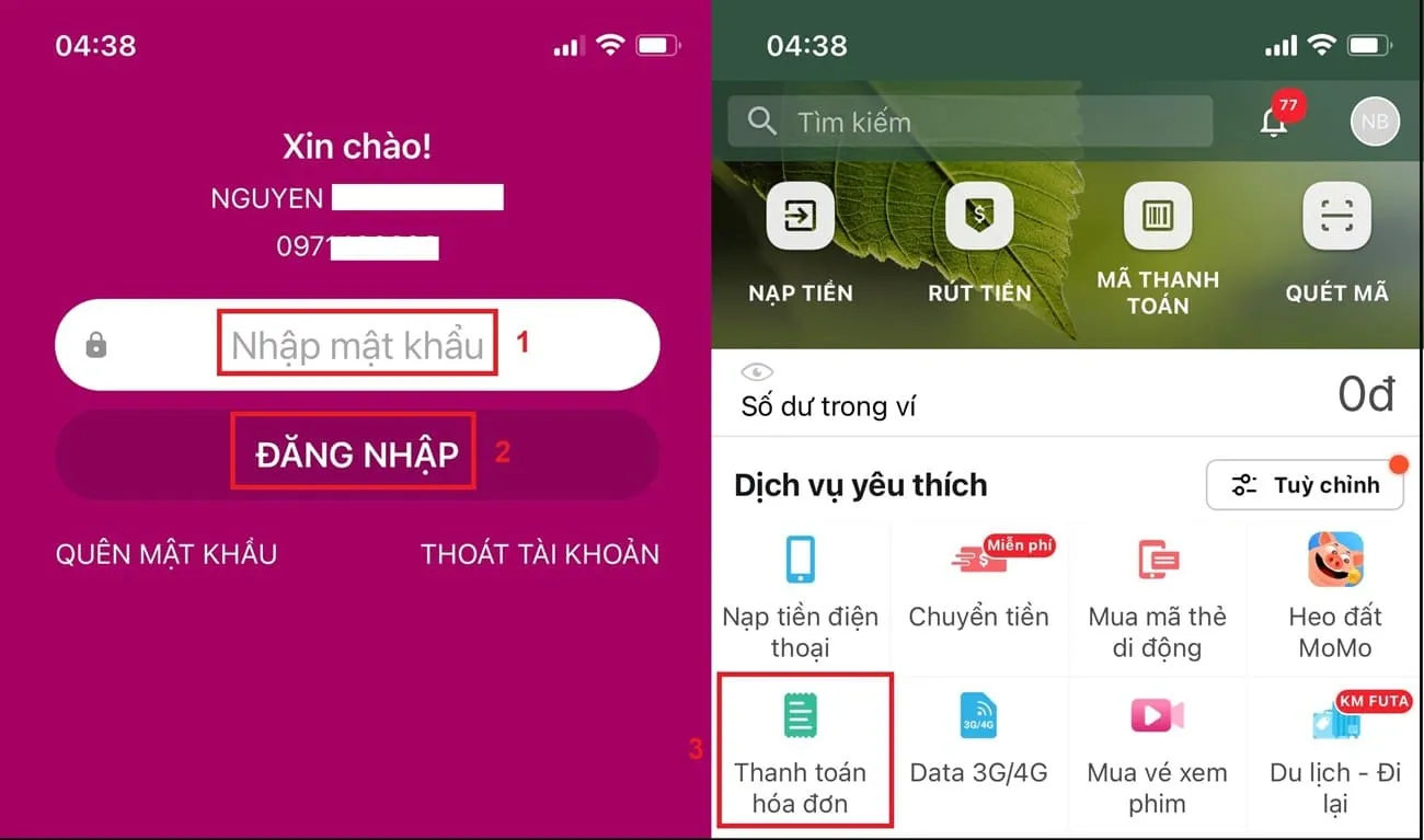 Hướng dẫn cách thanh toán tiền điện nước qua Momo nhanh chóng