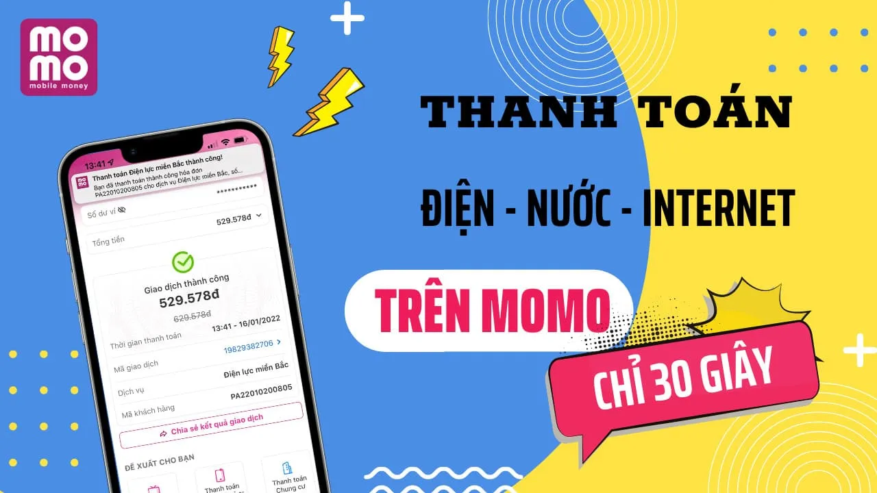 Hướng dẫn cách thanh toán tiền điện nước qua Momo nhanh chóng