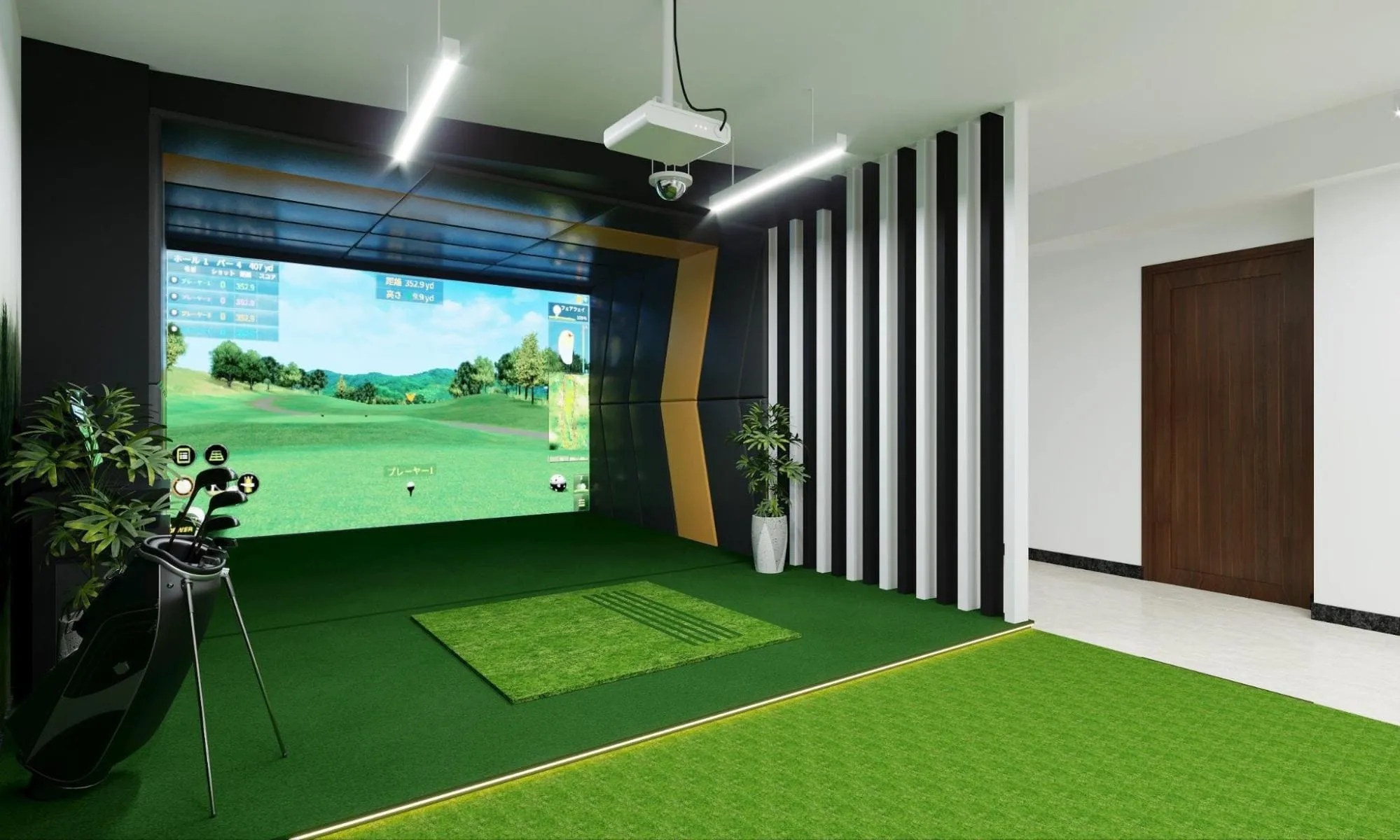 Hướng dẫn quy trình thiết kế thi công Phòng Golf 3D nổi tiếng