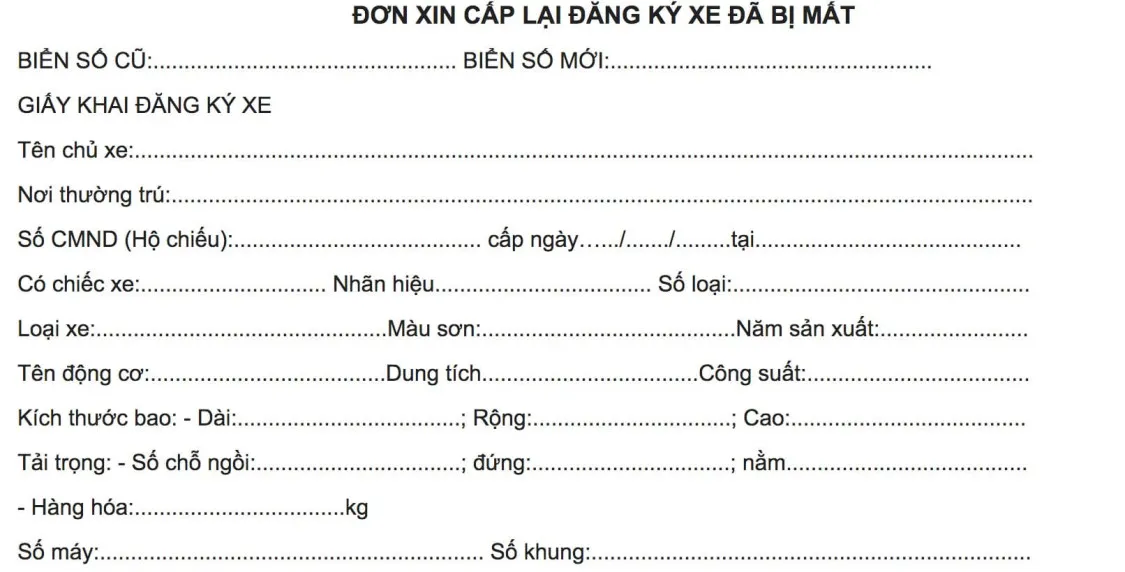 Thủ tục làm đăng ký xe máy khi bị mất mới nhất 2024